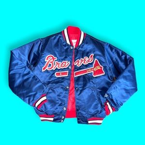 Vintage Atlanta braves satin letterman jacket youth large